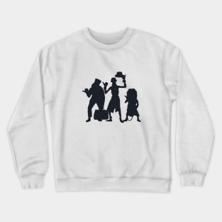 Hitchhiking Ghosts Silhouette Pitch Black Crewneck Sweatshirt